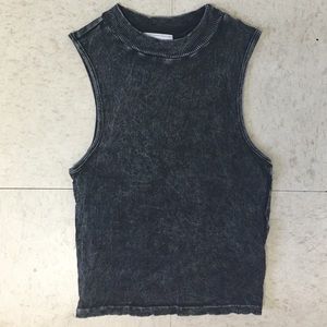 Dark grey high neck top