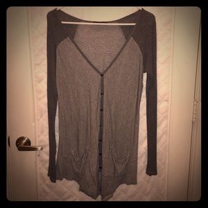 Grey striped Ella Moss cardigan