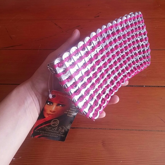 NWT Pop-tab Clutch - handmade for a cause!