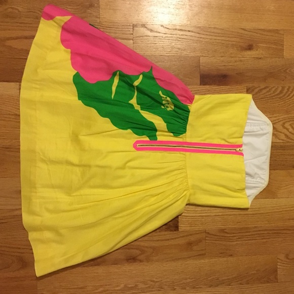 Strapless Yellow Lilly Pulitzer Dress - Picture 2 of 2