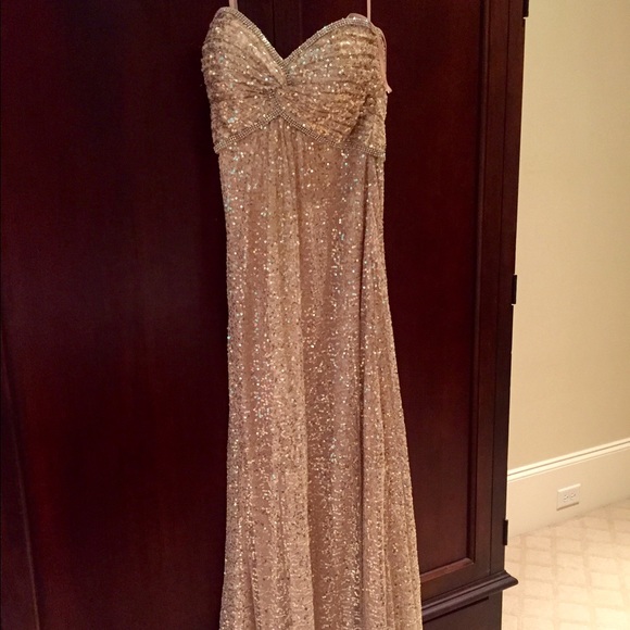 La Femme gold sequin prom dress!