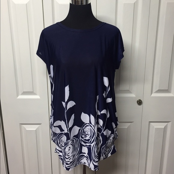 🆕Sweet Navy Blue Loose-Fit Blouse - Picture 3 of 4