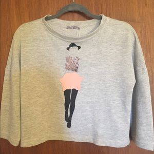 ON HOLD✨Zara ✨Spring Oversized Crop Top W&B