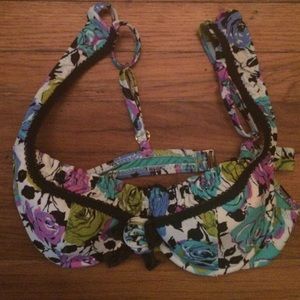 Betsy Johnson floral bathing suit top size medium