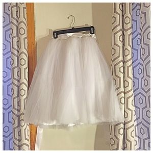 White tulle skirt