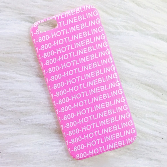 B-Long Boutique  Accessories - pink 1-800-hotline bling iPhone 6/6s phone case