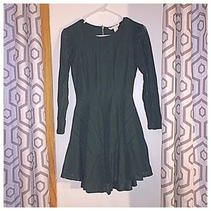 Hunter green crochet dress