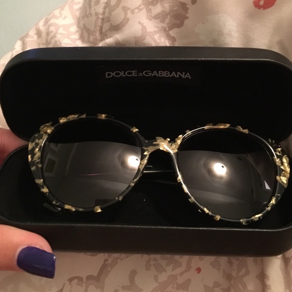 Black & gold authentic 'Dolce & Gabbana sunglasses