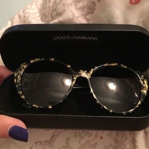 Black & gold authentic 'Dolce & Gabbana sunglasses