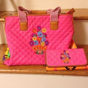 Consuela type Aztec purse with matching wallet