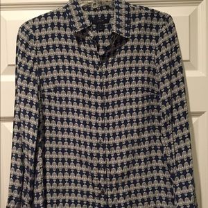 JCrew button down silk blouse