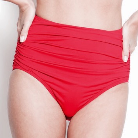Betsey Johnson high waisted swim bottoms size SM