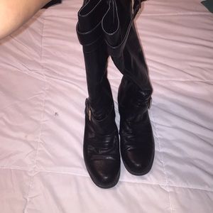 Just Fab Black Calf Boots