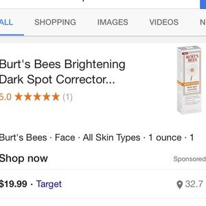 NEW Burts Bees Dark Spot Corrector