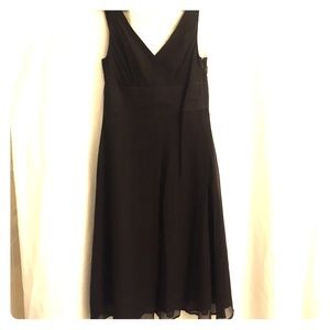 J Crew cross-front brown silk dress