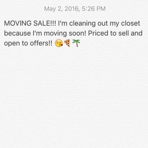 Moving sale on everything!!!