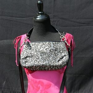 OCELOT SILVER BLACK METALLIC JACQUARD HOBO F15521