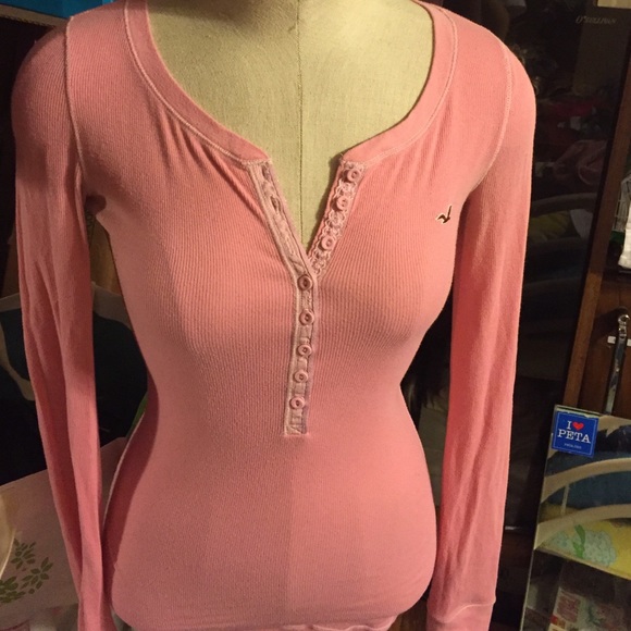 Pink long sleeve Hollister shirt. 💗