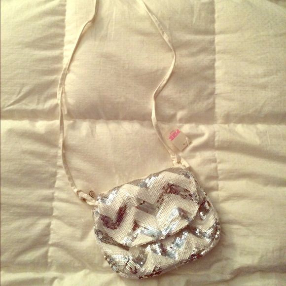 Sequin Chevron Crossbody