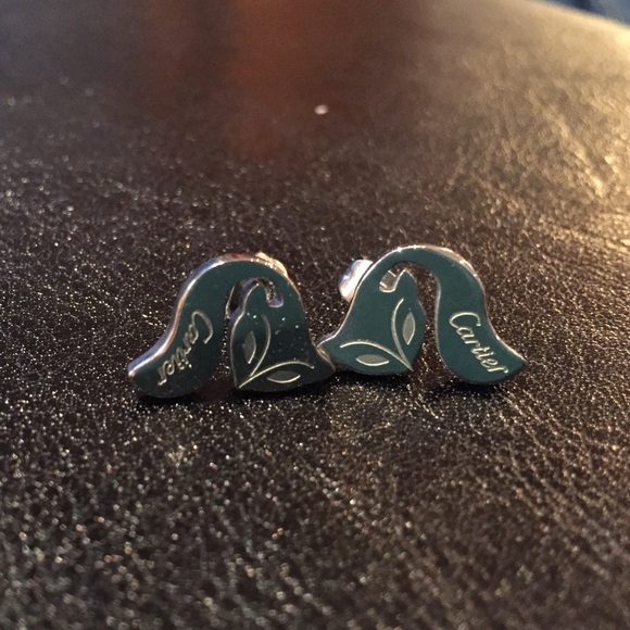 Silver fox earrings