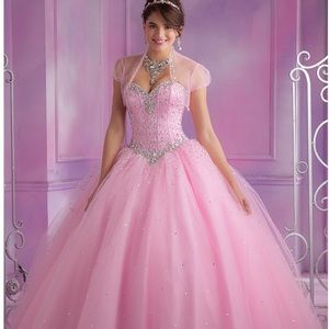 Corset tulle gown with crystal beading 89017