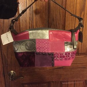 Coach Signature Patchwork Pouch Purse