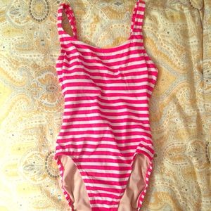 Jcrew Coral Striped One piece