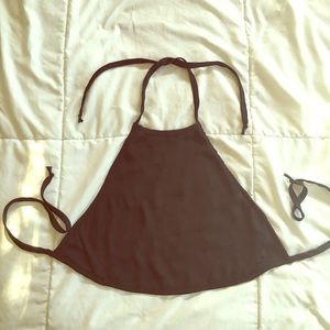 Brandy Melville black backless halter
