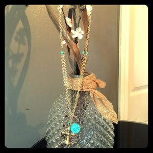 Cross long chain necklace