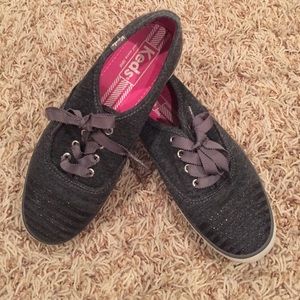 Gray canvas Keds