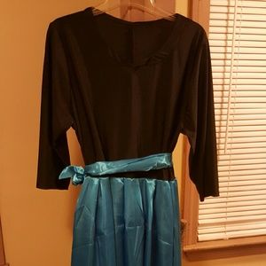 Pretty blue and black dress