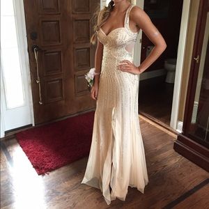 Sean Collection Champagne Prom dress