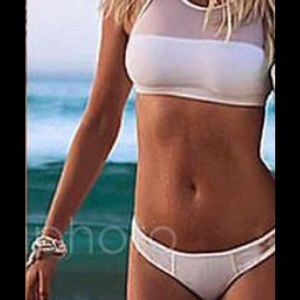 Womens white bathing suit