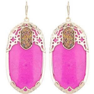 **ISO** Kendra Scott Deva Earrings in Magenta