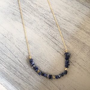 Lapis Lazuli (blue) & pyrite necklace