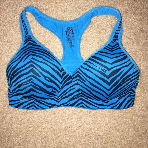 Blue PINK Yoga Push-Up bra