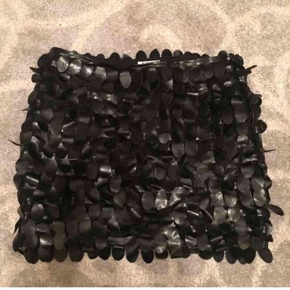 BUFFALO fringe leather skirt