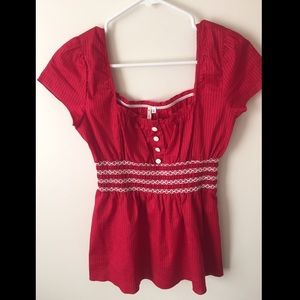 Cute red pinup top FINAL PRICE