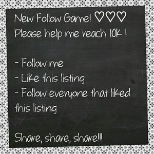 10K REACHED! ☆Follow Game☆ Help me reach 10k!!!