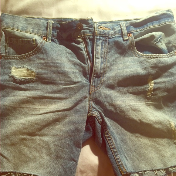 light denim bermuda shorts