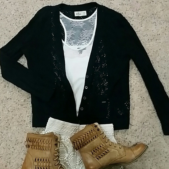 Navy blue Hollister cardigan