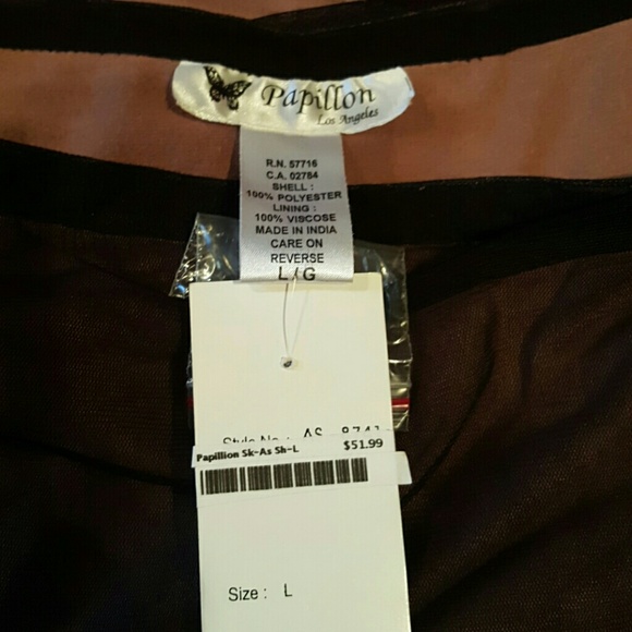 Papillon beaded & embellished long dress skirt - Picture 2 of 2