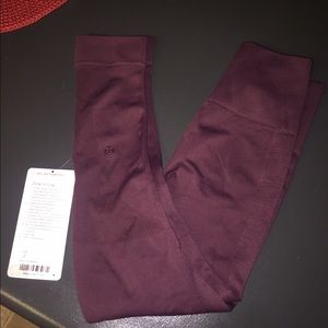 Maroon Zone In Crop Lululemon leggings