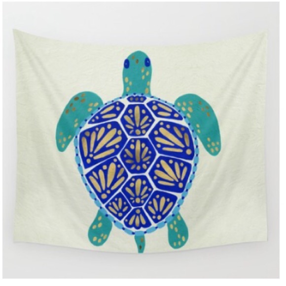 Turtle tapestry. Society 6.