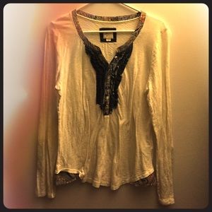 Paisley ruffed Anthro knit