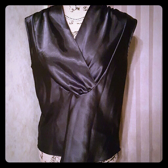 Satiny crossover cami