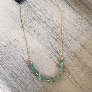 Aventurine (green) and pyrite necklace