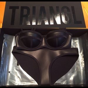 Black triangl bathing suit only worn once
