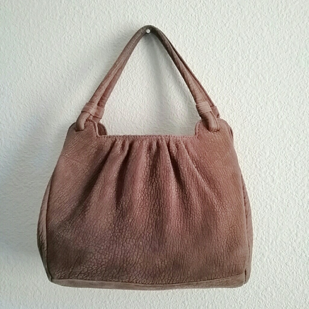 SOLD 1950s Midcentury Suede Frame Satchel Purse