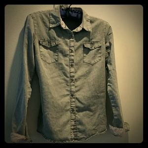 Gray chambray shirt